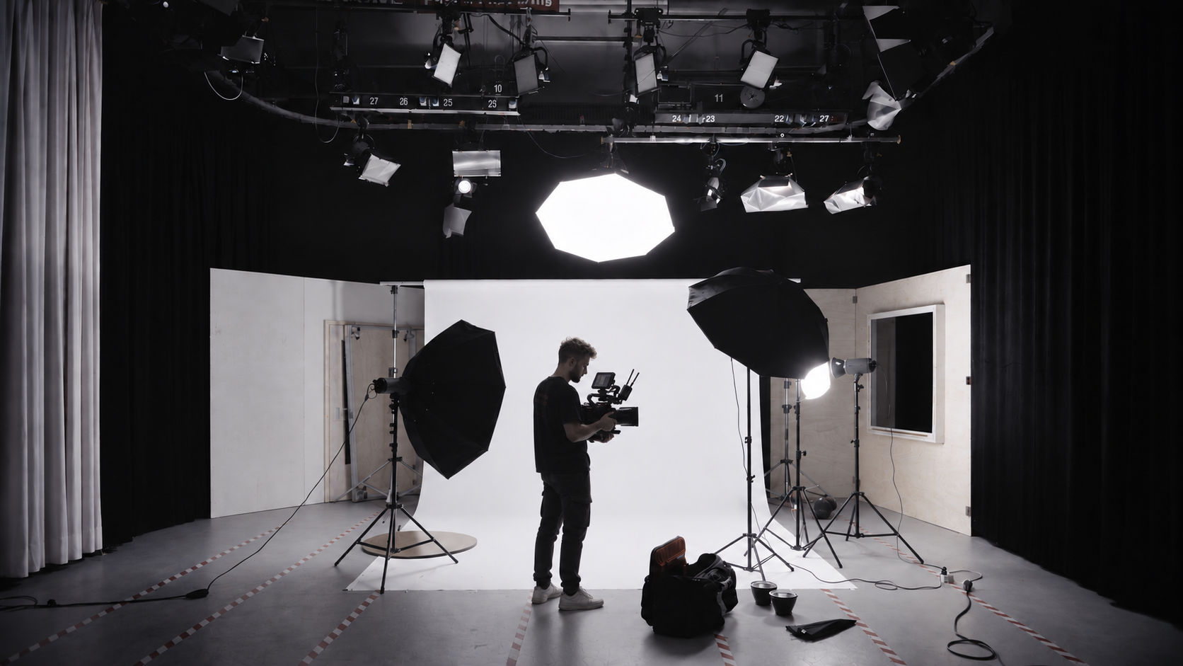 Behind the scenes commercial production